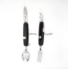 Cargar imagen en el visor de la galería, Cubiertos tipo navaja (7 usos) | Negro - Envio gratis