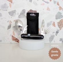 Cargar imagen en el visor de la galería, Cubiertos tipo navaja (7 usos) | Negro - Envio gratis